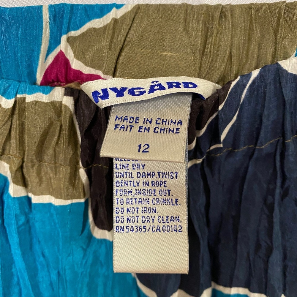 Vintage Nygard Women Silk Blend Sz 12 Tiered Ruffle Maxi Skirt Boho Whimsical - Picture 2 of 6